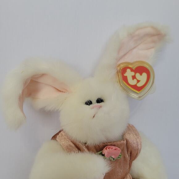 Vintage 1993 TY "The Attic Treasures Collection" Jointed Plush Long Eared Rabbit - Picture 3 of 14